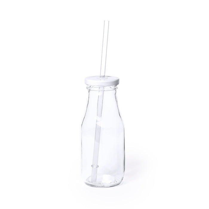 Milk Bottle with Straw