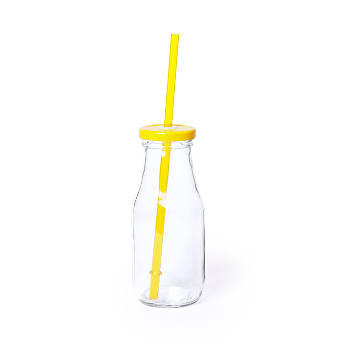 Milk Bottle with Straw
