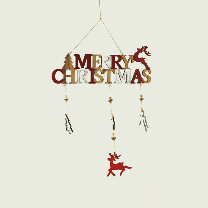 Wood Hanging 'Merry Christmas' Sign