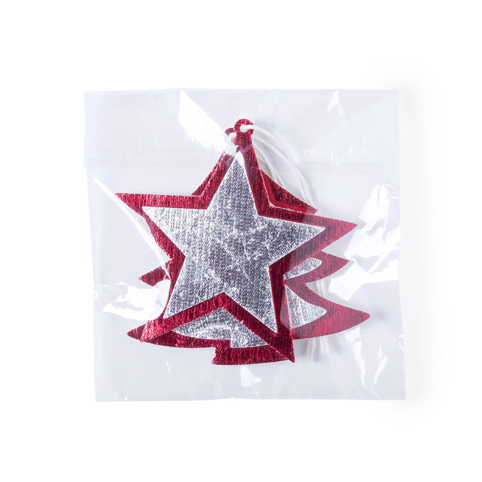 Silver and Red Christmas Decoration Set