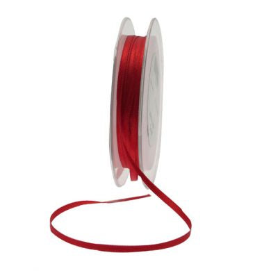 Satin Ribbon - 3mm - Deep Red
