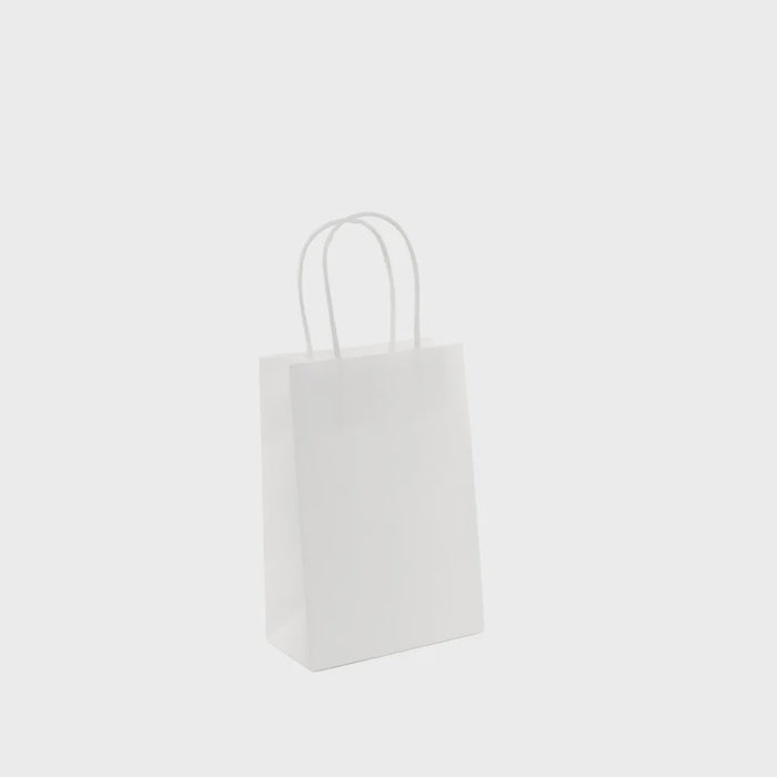 Kraft Paper Bag White 18x12x6cm - 10pk