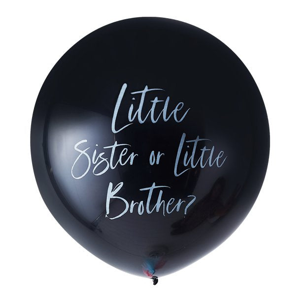Twinkle Twinkle Gender Reveal Little Brother Or Sister Balloon - 36"