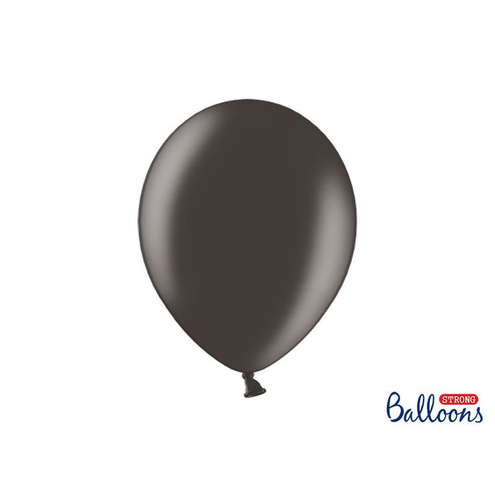 Balloon Latex Metallic - Black 30cm
