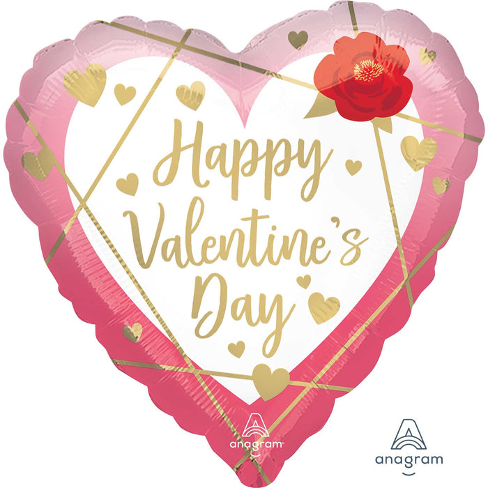 Foil Balloon Heart Shape - Happy Valentine's Day - 18''