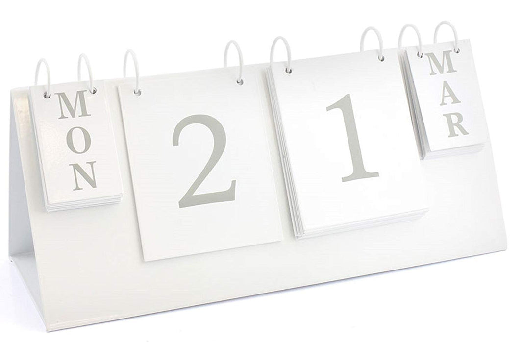 White Metal Perpetual - Calendar