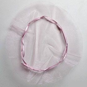 Round Money Bag Organza - Pink