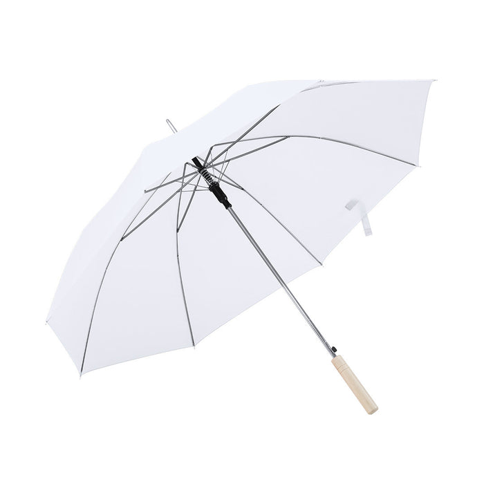 Umbrella with Straight Wood Handle