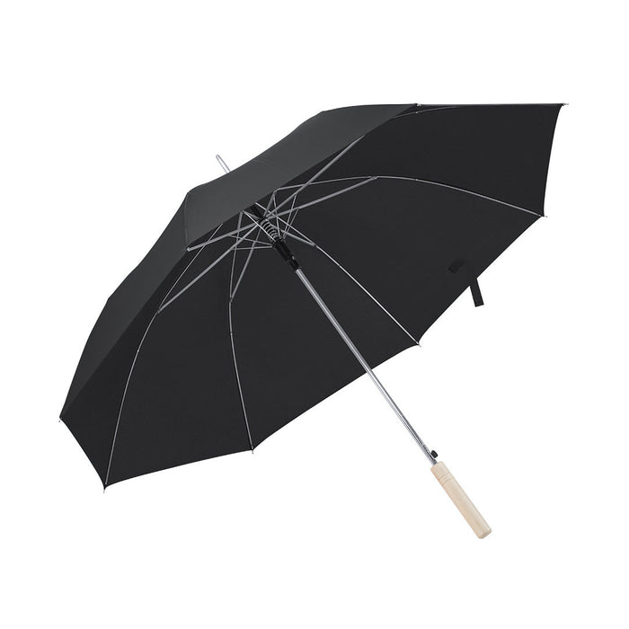 Umbrella with Straight Wood Handle