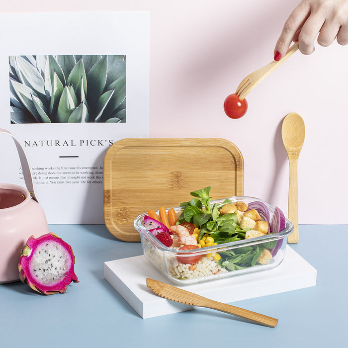 Bamboo & Glass Lunch Box