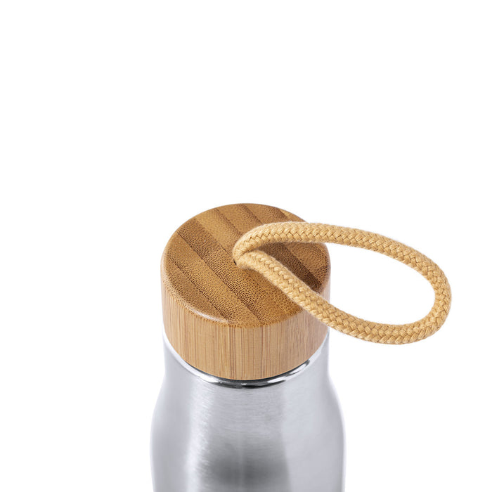 Stainless Steel Bottle with Cap Strap