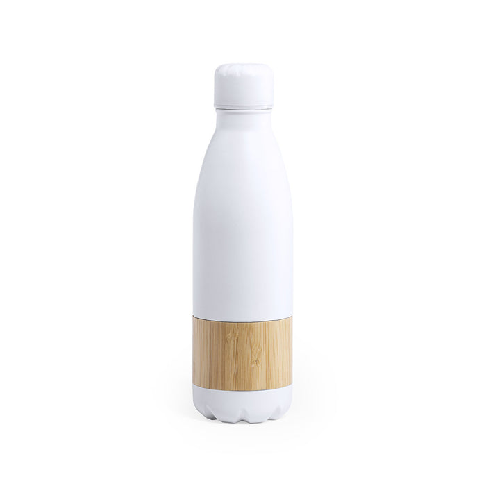 Stainless Steel Bottle with Bamboo Accent