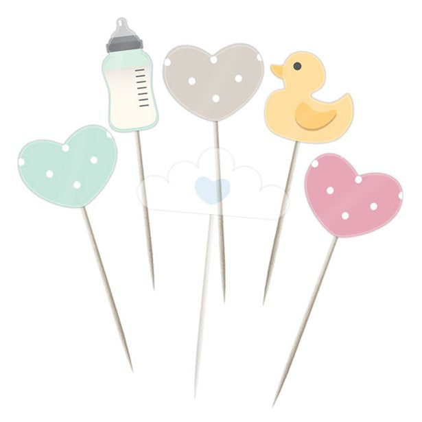 Baby Wishes Cake Picks - 6pk