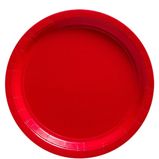 Lunch Plates - Paper - Red 8pk