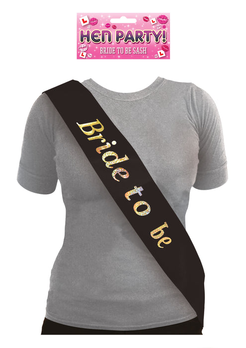 Sash Bride To Be Black