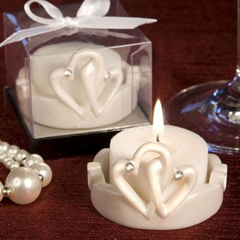 Double Heart Design Candle Holder
