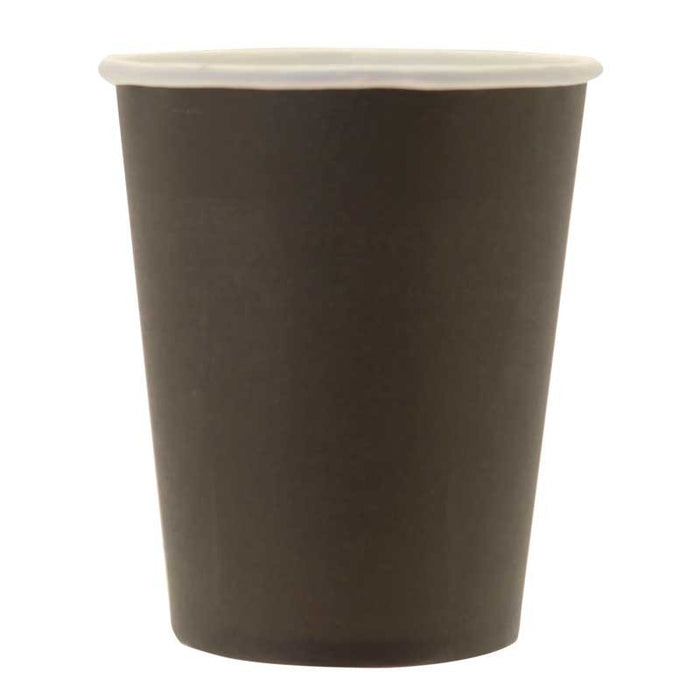 Paper Cups - Black - 265ml (8pk)