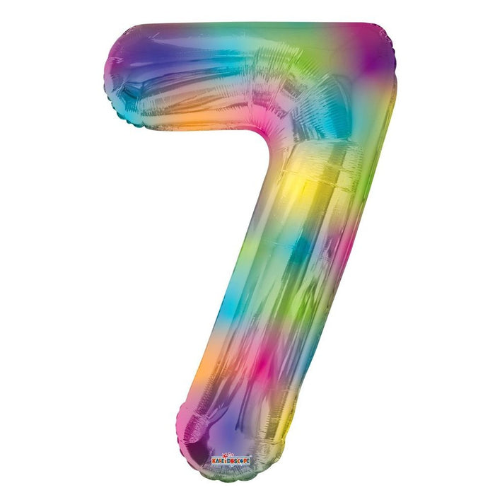 Balloon Foil Number - 7 Rainbow - 34"