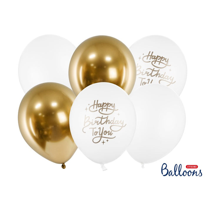 Balloons 30cm, Happy Birthday To You, mix
