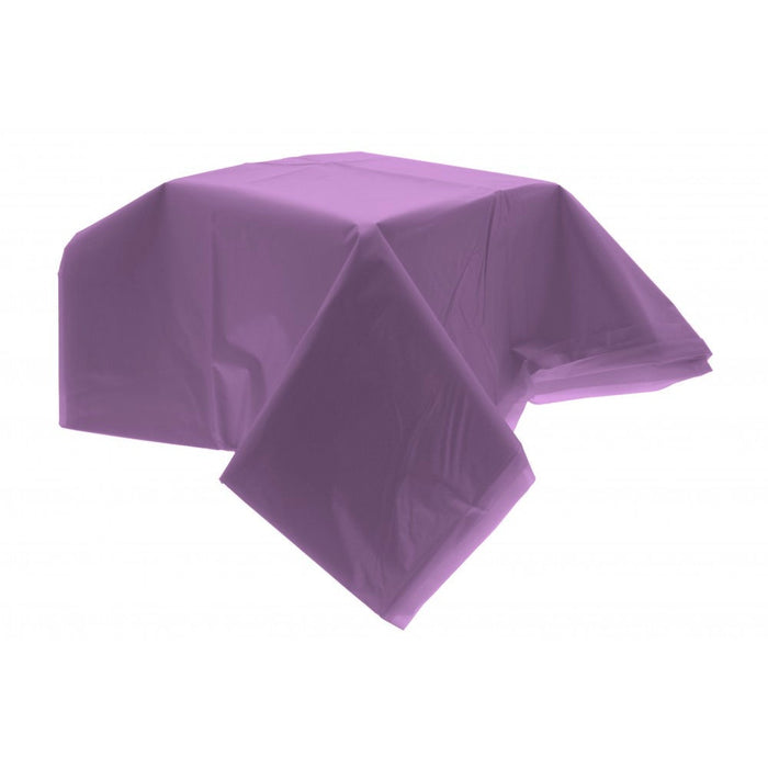 Purple Rectangle Plastic Table Cover (54 X 104Inch)