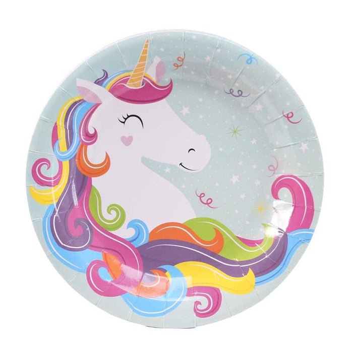 Lunch Plates - Unicorn Theme 8pk