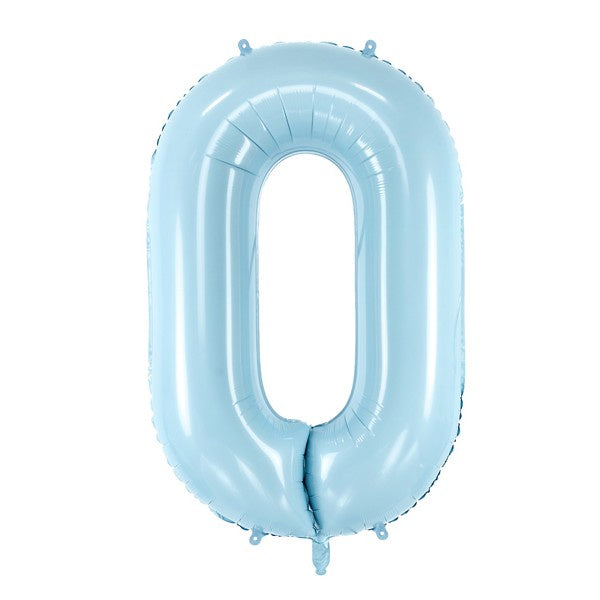 Balloon Foil Number - 0 Blue - 34" (86cm)