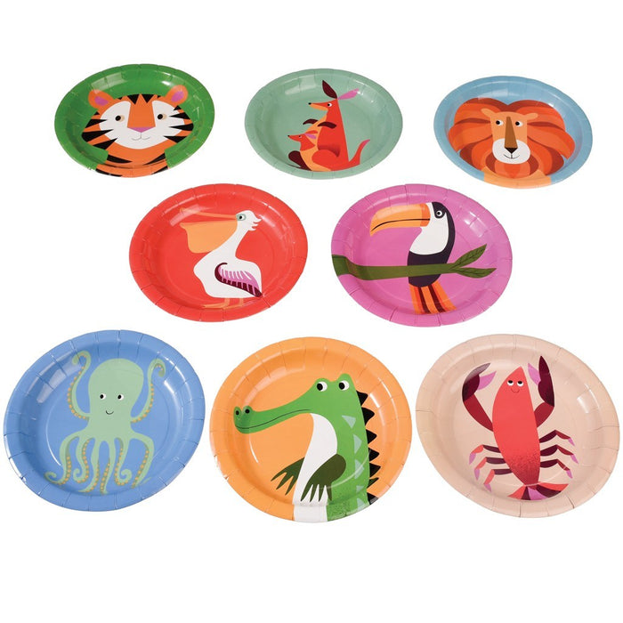 Colourful Creatures - Plates - Pack of 8
