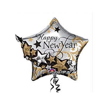 Happy New Year Star - Balloon 27''