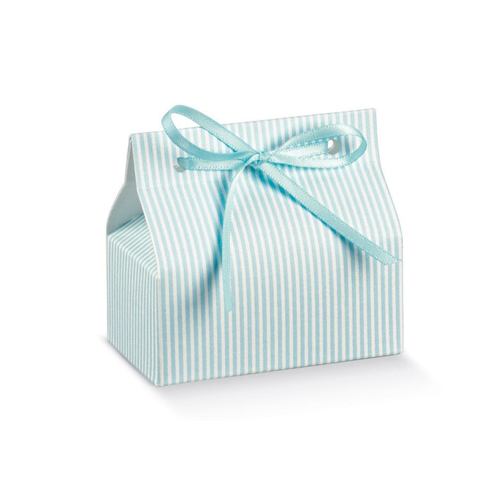 Box - Chic Striped Blue & White - 70x40x30mm