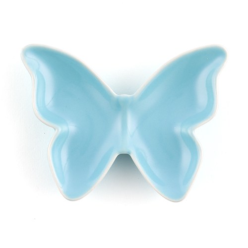 Aqua Blue Ceramic Butterfly Dishes / Holders