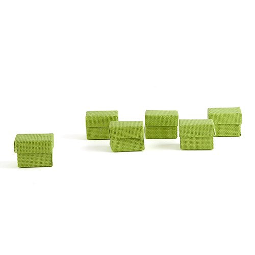 Organic Green 2 Piece Woven Favor Boxes
