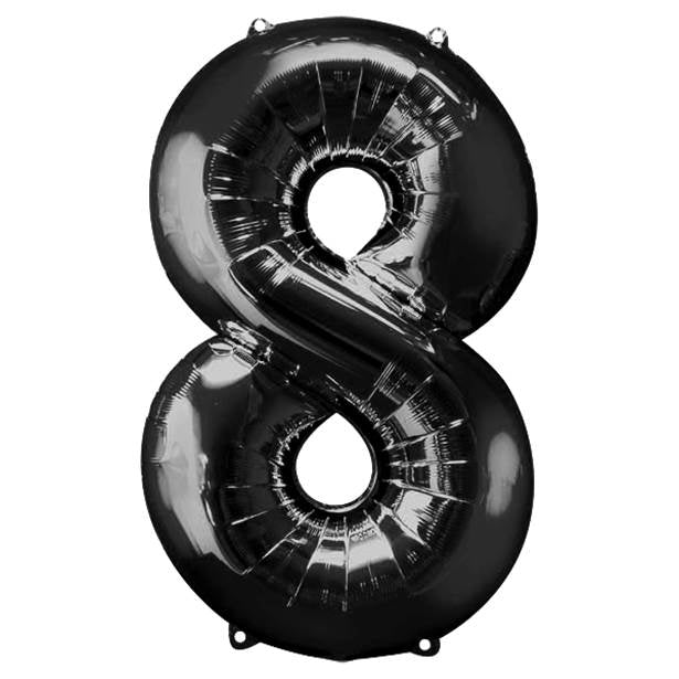 Balloon Foil Number - 8 Black - 34"