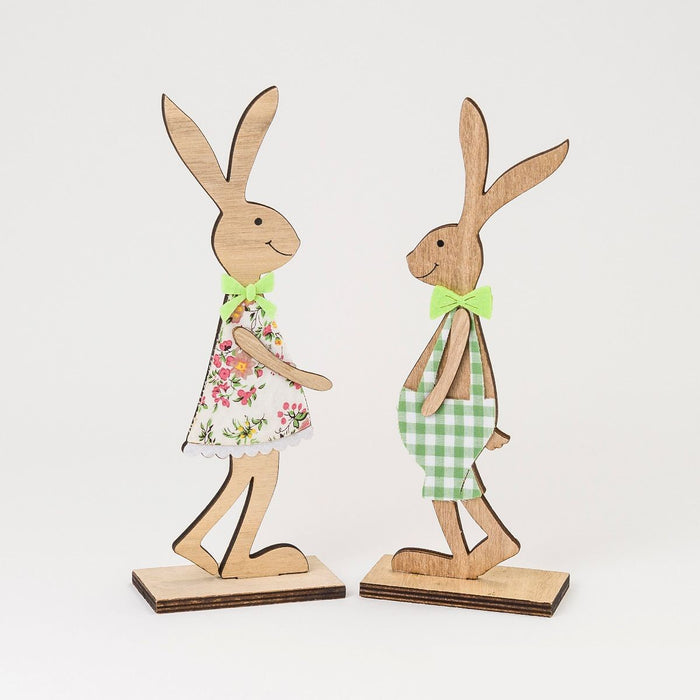 Standing Wooden Bunny - 23cm