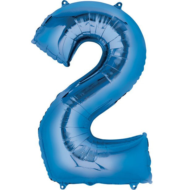 Balloon Foil Number - 2 Blue - 16"