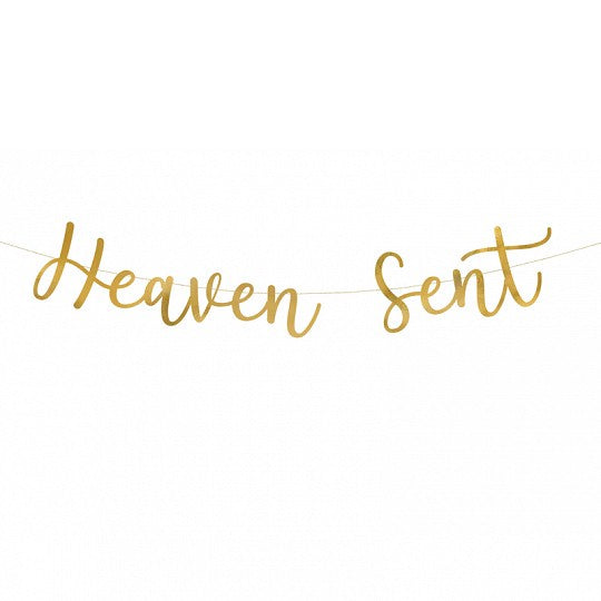 Letter Banner - Heaven Sent - Gold
