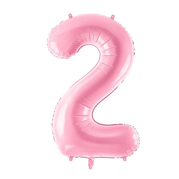 Balloon Foil Number - 2 Pink - 34" (86cm)
