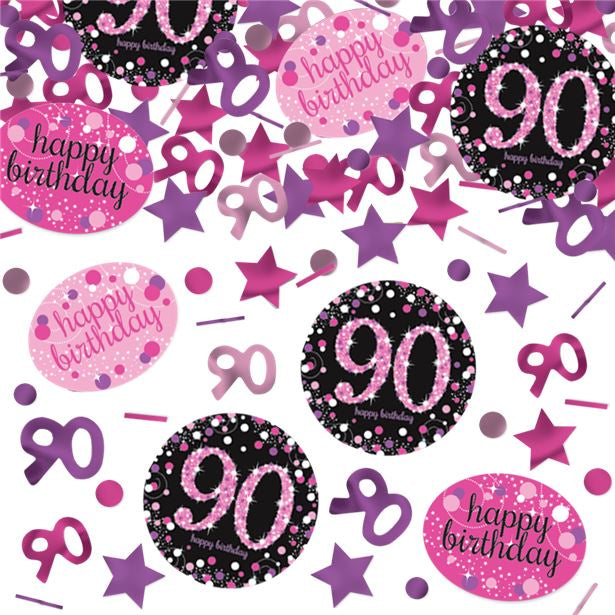 Table/Invite Confetti - Pink Sparkling Celebrations - 90th Birthday