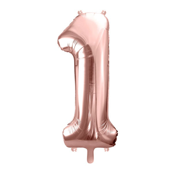 Balloon Foil Number - 1 Rose Gold - 34" (86cm)