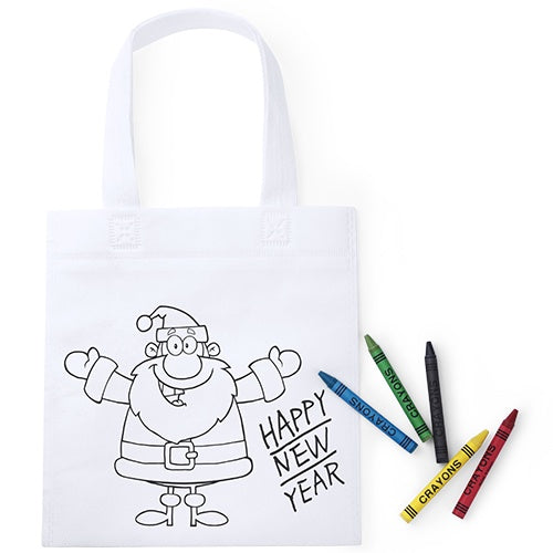Colour In Christmas Themed Bag