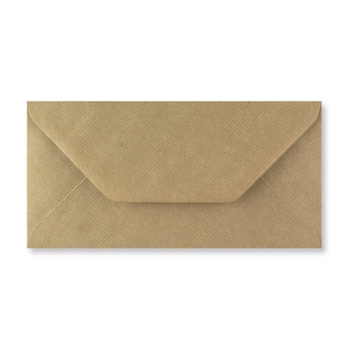 Envelope - Brown Ribbed - DL - 110x220mm