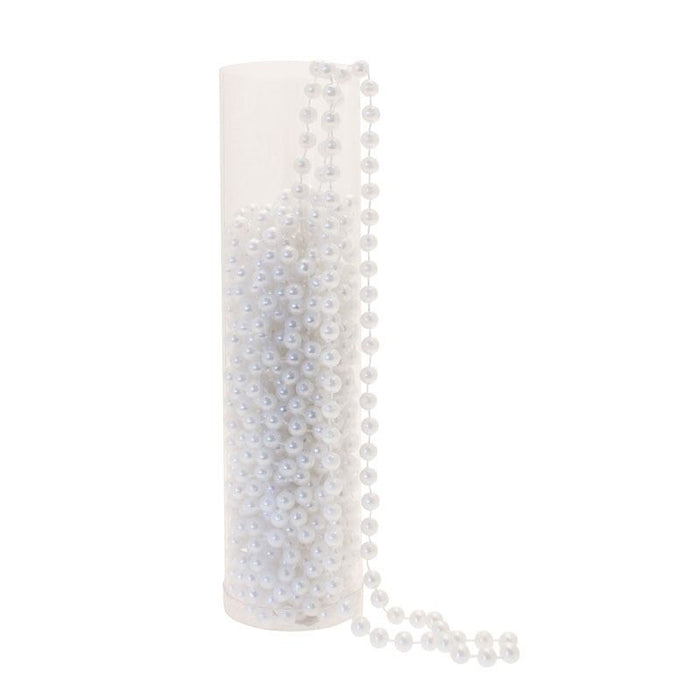 White Pearl Beads X 10Mtrs (8Mm)