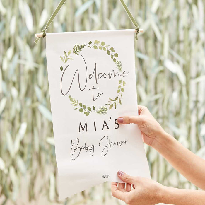 Customisable Baby Shower Welcome Sign