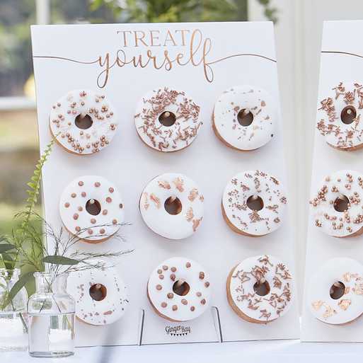 Rose Gold Treat Yourself Double Donut Wall Holders - 2pk