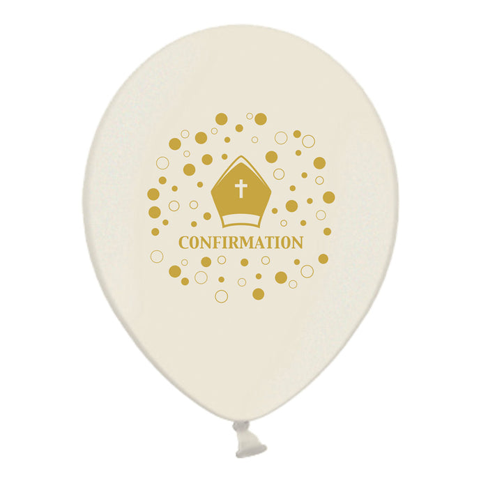 Balloon Latex Pearl Gold Print- Confirmation ND