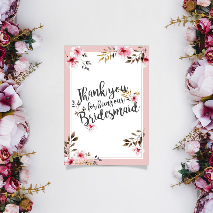 Card - Thank you for Being our Bridesmaid