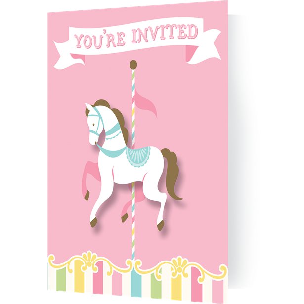 Carousel Party Invitations