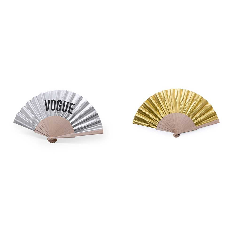 Hand Fan Metallic — Bow & Ribbon