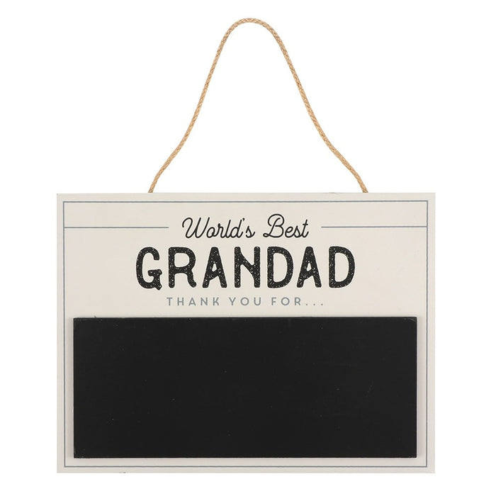 World's Best Grandad - Hanging Chalkboard Sign