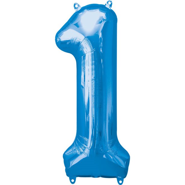 Balloon Foil Number - 1 Blue - 34"