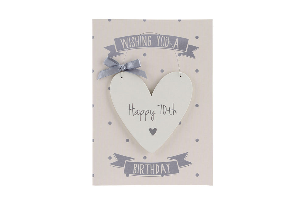 Wishing You a Happy 70th Birthday - Card & Hanger
